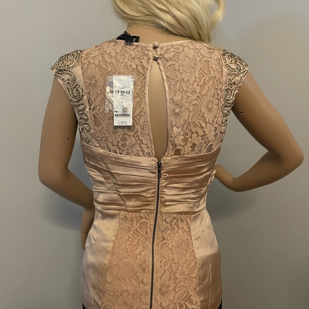 New- Sexy - Bebe - beaded lace top